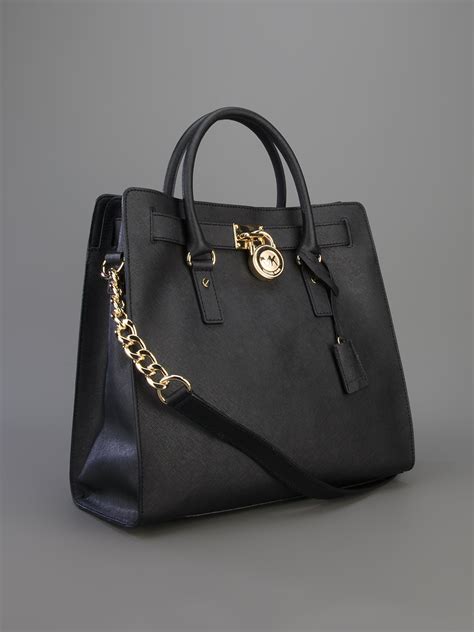 michael kors large hamilton black and white|Michael kors hamilton large logo tote + FREE SHIPPING.